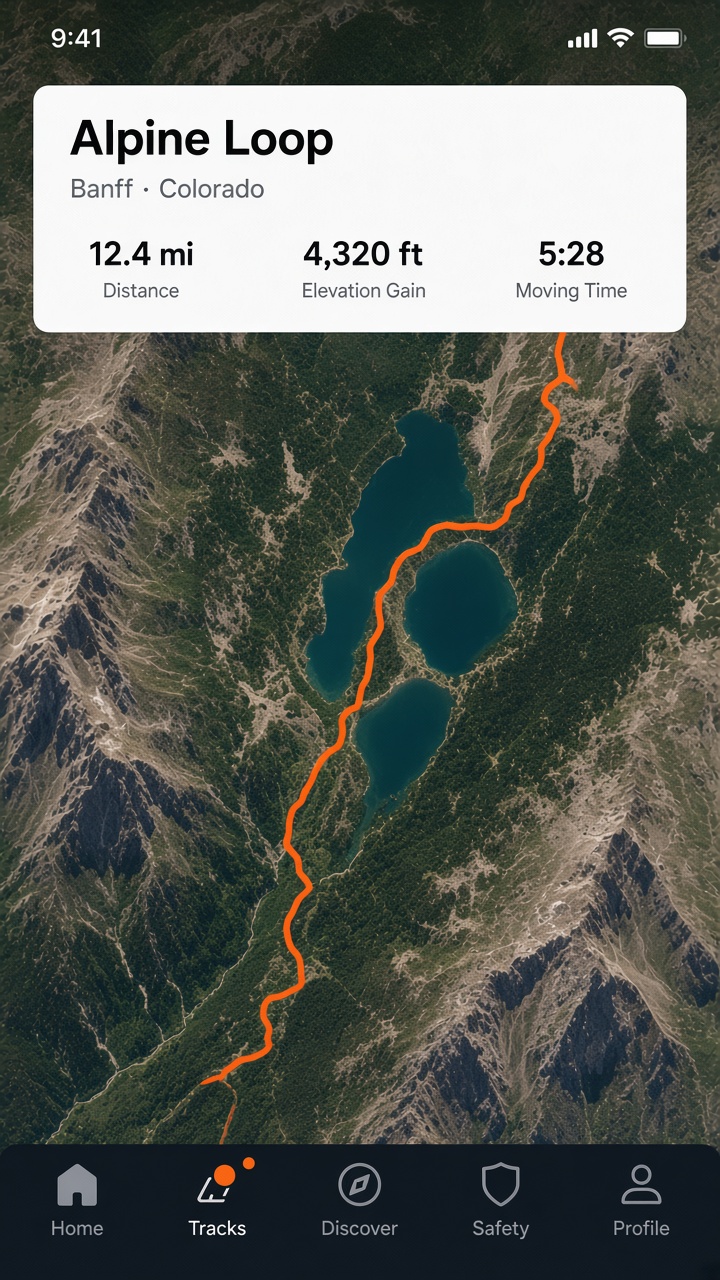 TrekStak Alpine Loop trail map